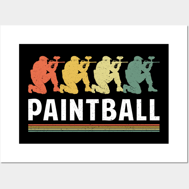 Colorful Retro Paintball Players Paint Ball Airsoft Wall Art by juliannacarolann46203